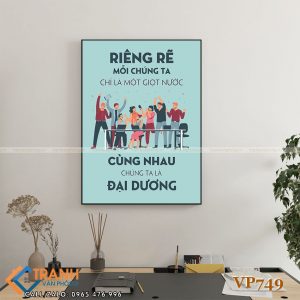 Tranh động lực slogan trang trí - VP749