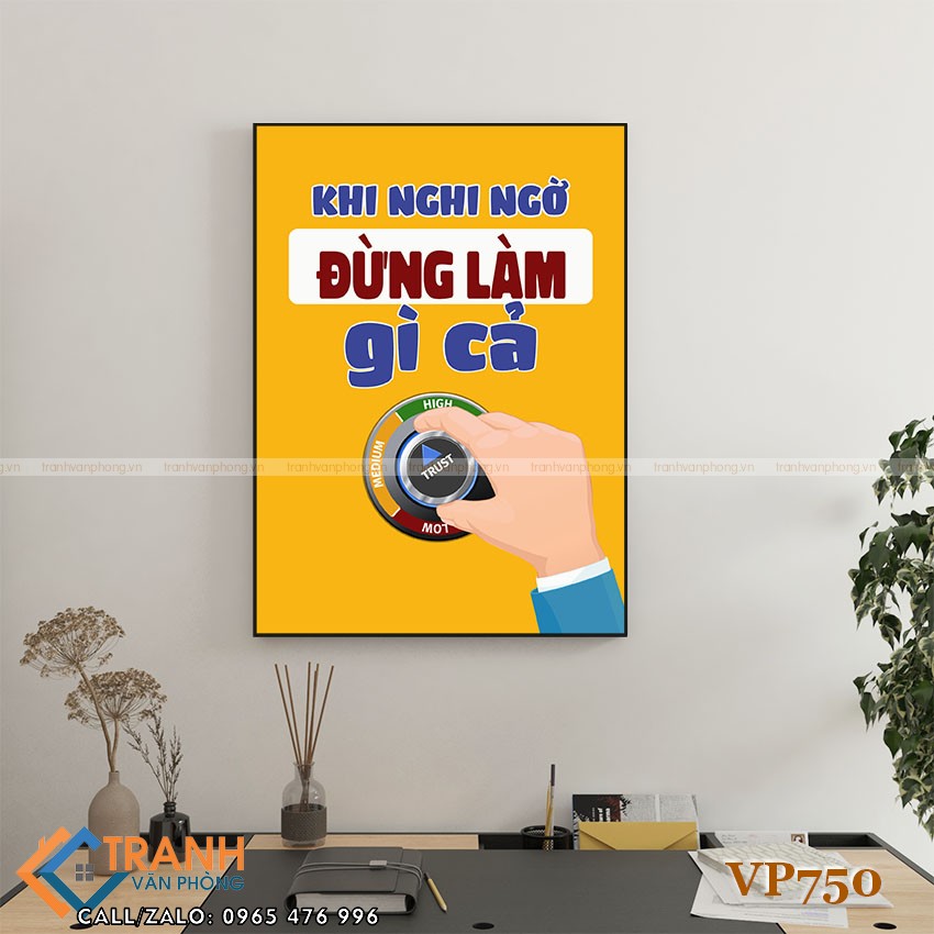 Tranh động lực slogan trang trí - VP750 1 Tranh động lực slogan trang trí - VP750