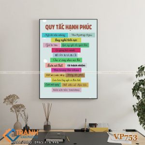 Tranh động lực slogan trang trí - VP753