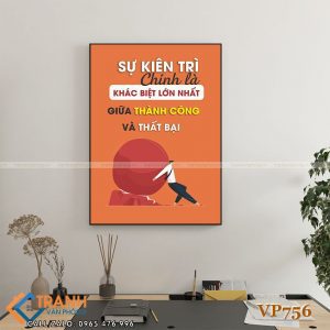 Tranh động lực slogan trang trí - VP756