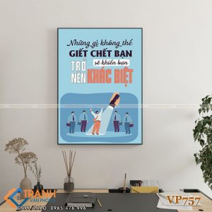 Tranh động lực slogan trang trí - VP757