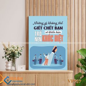 Tranh động lực slogan trang trí - VP757 - Ảnh 2