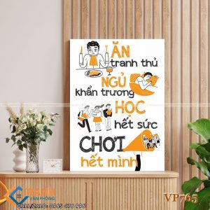 Tranh động lực slogan trang trí - VP765 - Ảnh 2