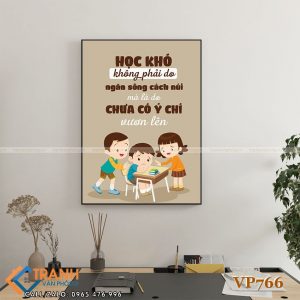 Tranh động lực slogan trang trí - VP766