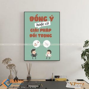 Tranh động lực slogan trang trí - VP772