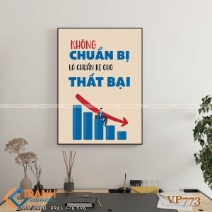 Tranh động lực slogan trang trí - VP773