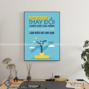 Tranh động lực slogan trang trí - VP774