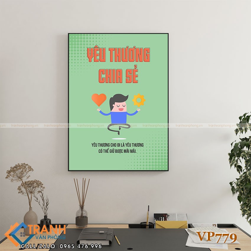Tranh động lực slogan trang trí - VP779 1 Tranh động lực slogan trang trí - VP779