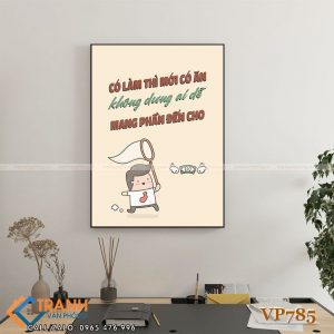 Tranh động lực slogan trang trí - VP785