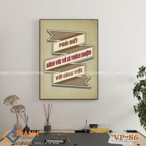 Tranh động lực slogan trang trí - VP786