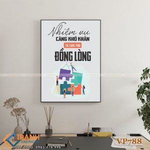 Tranh động lực slogan trang trí - VP788
