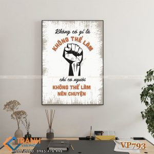 Tranh động lực slogan trang trí - VP793