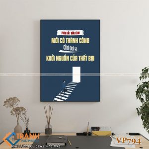 Tranh động lực slogan trang trí - VP794