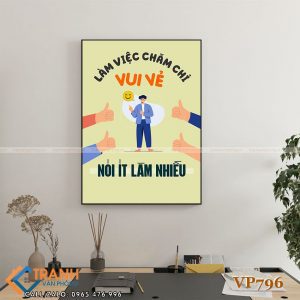 Tranh động lực slogan trang trí - VP796