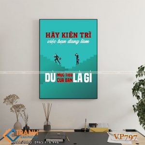 Tranh động lực slogan trang trí - VP797