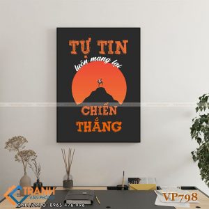 Tranh động lực slogan trang trí - VP798