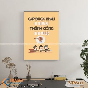 Tranh động lực slogan trang trí - VP801