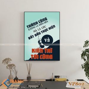 Tranh động lực slogan trang trí - VP802