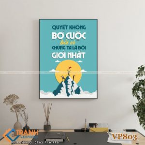 Tranh động lực slogan trang trí - VP803