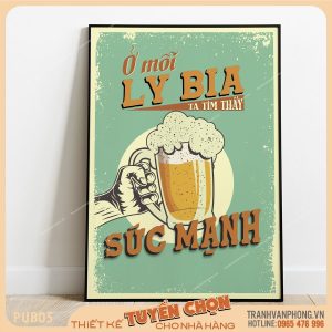 Tranh trang trí dành cho nhà hàng, quán bia phong cách cổ điển - PUB05