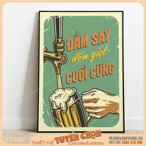 Tranh trang trí dành cho nhà hàng, quán bia phong cách cổ điển - PUB08