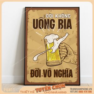 Tranh trang trí dành cho nhà hàng, quán bia phong cách cổ điển - PUB11
