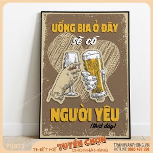 Tranh trang trí dành cho nhà hàng, quán bia phong cách cổ điển - PUB12