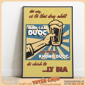 Tranh trang trí dành cho nhà hàng, quán bia phong cách cổ điển - PUB13