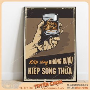Tranh trang trí dành cho nhà hàng, quán bia phong cách cổ điển - PUB15