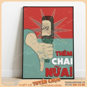 Tranh trang trí dành cho nhà hàng, quán bia phong cách cổ điển - PUB20