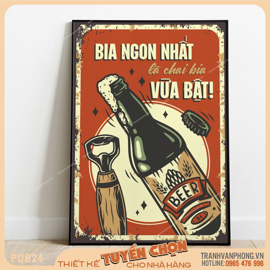 Tranh trang trí dành cho nhà hàng, quán bia phong cách cổ điển - PUB24 1 Tranh trang trí dành cho nhà hàng, quán bia phong cách cổ điển - PUB24