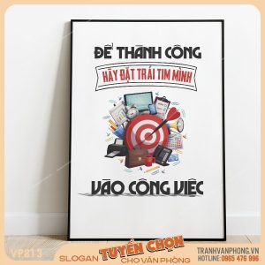 Tranh động lực slogan trang trí - VP813