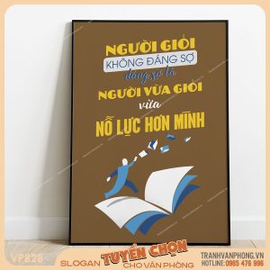 Tranh động lực slogan trang trí - VP828