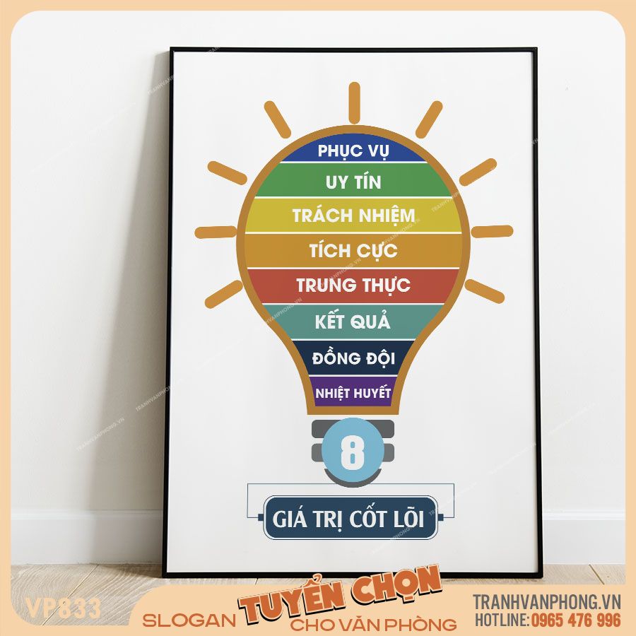 Tranh động lực slogan trang trí - VP833 1 Tranh động lực slogan trang trí - VP833