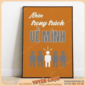 Tranh động lực slogan trang trí - VP840