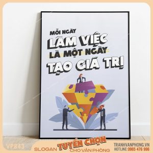 Tranh động lực slogan trang trí - VP843