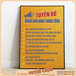 Tranh động lực slogan trang trí - VP845