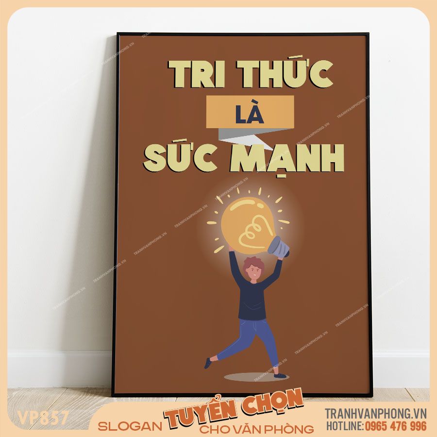Tranh động lực slogan trang trí - VP857 1 Tranh động lực slogan trang trí - VP857