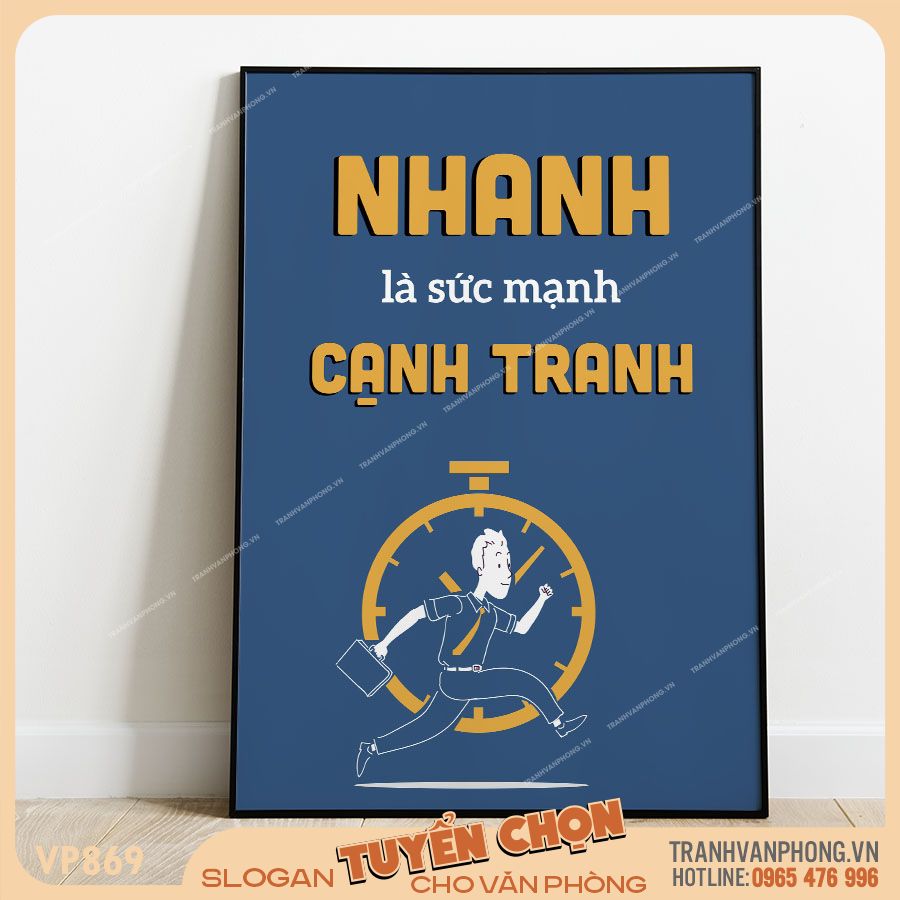 Tranh động lực slogan trang trí - VP869 1 Tranh động lực slogan trang trí - VP869