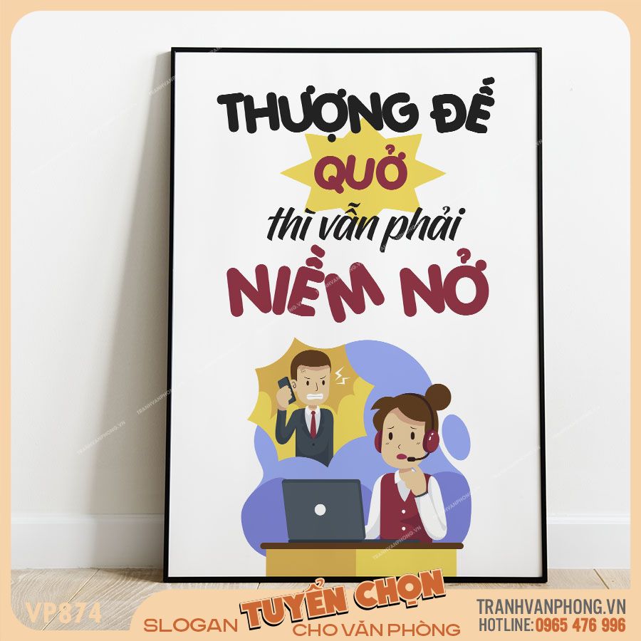Tranh động lực slogan trang trí - VP874 1 Tranh động lực slogan trang trí - VP874