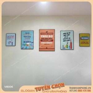 Bộ 5 tranh động lực văn phòng  - VB006