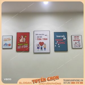 Bộ 5 tranh động lực văn phòng  - VB010