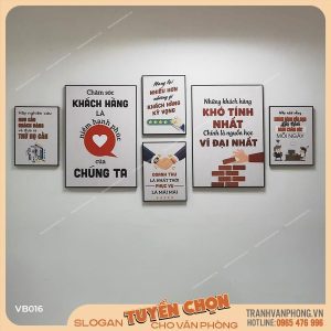 Bộ 6 tranh động lực văn phòng  - VB016