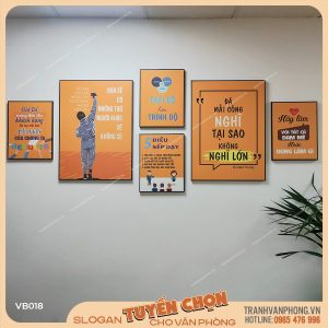 Bộ 6 tranh động lực văn phòng  - VB018