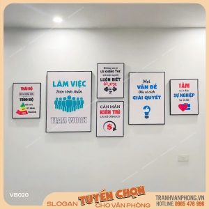 Bộ 6 tranh động lực văn phòng  - VB020