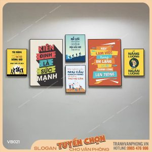 Bộ 6 tranh động lực văn phòng  - VB021