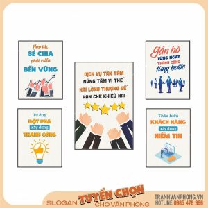Bộ 5 tranh văn phòng cỡ nhỏ - VB022 5 Bộ 5 tranh văn phòng cỡ nhỏ - VB022 - Ảnh 2
