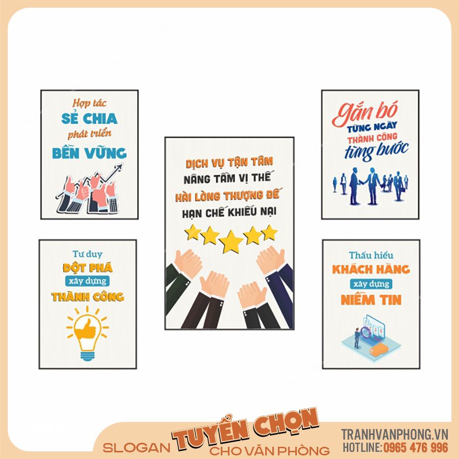 Bộ 5 tranh văn phòng cỡ nhỏ - VB022 2 Bộ 5 tranh văn phòng cỡ nhỏ - VB022 - Ảnh 2