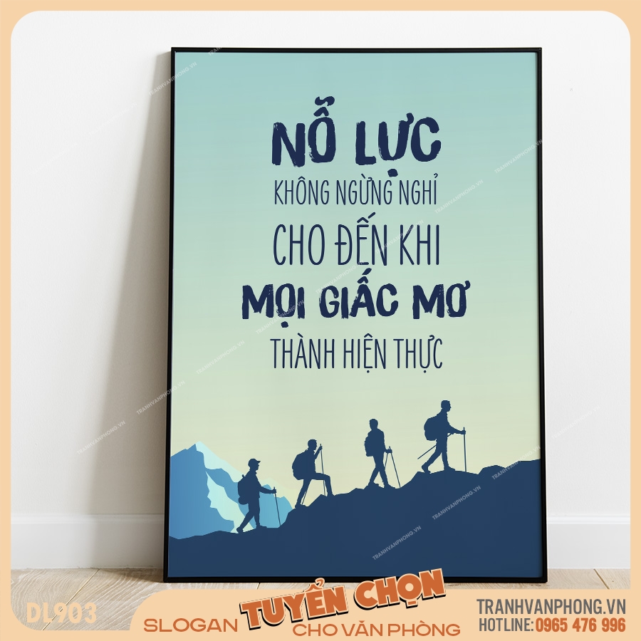 Tranh động lực slogan trang trí – VP903 1 Tranh động lực slogan trang trí – VP903