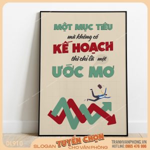 Tranh động lực slogan trang trí – VP910